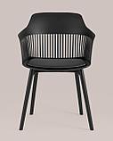 Стул Stool Group Crocus с подушкой из экокожи пластиковый каркас черный, фото 6