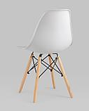Стул Stool Group Eames Style DSW светло-серый пластик, стальной каркас, натуральный массив бука, фото 8