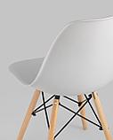 Стул Stool Group Eames Style DSW светло-серый пластик, стальной каркас, натуральный массив бука, фото 9