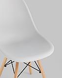 Стул Stool Group Eames Style DSW светло-серый пластик, стальной каркас, натуральный массив бука, фото 10
