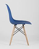 Стул Stool Group Eames Style DSW синий пластик, стальной каркас, натуральный массив бука, фото 6