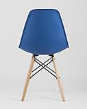 Стул Stool Group Eames Style DSW синий пластик, стальной каркас, натуральный массив бука, фото 7