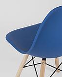 Стул Stool Group Eames Style DSW синий пластик, стальной каркас, натуральный массив бука, фото 9