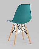 Стул Stool Group Eames Style DSW темно-бирюзовый пластик, стальной каркас, натуральный массив бука, фото 8
