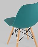 Стул Stool Group Eames Style DSW темно-бирюзовый пластик, стальной каркас, натуральный массив бука, фото 9