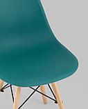 Стул Stool Group Eames Style DSW темно-бирюзовый пластик, стальной каркас, натуральный массив бука, фото 10