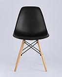 Стул Stool Group Eames Style DSW черный пластик, стальной каркас, натуральный массив бука, фото 6