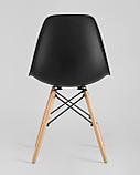 Стул Stool Group Eames Style DSW черный пластик, стальной каркас, натуральный массив бука, фото 7