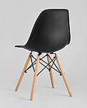 Стул Stool Group Eames Style DSW черный пластик, стальной каркас, натуральный массив бука, фото 8