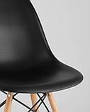 Стул Stool Group Eames Style DSW черный пластик, стальной каркас, натуральный массив бука, фото 10