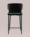 Стул полубарный Stool Group Матео с кантом велюр черный, фото 3