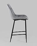 Стул полубарный Stool Group Флекс велюр серый, фото 4