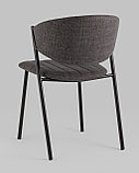 Стул Stool Group Харпер ткань рогожка тёмно-серый ножки металл черные, фото 6