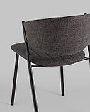 Стул Stool Group Харпер ткань рогожка тёмно-серый ножки металл черные, фото 7