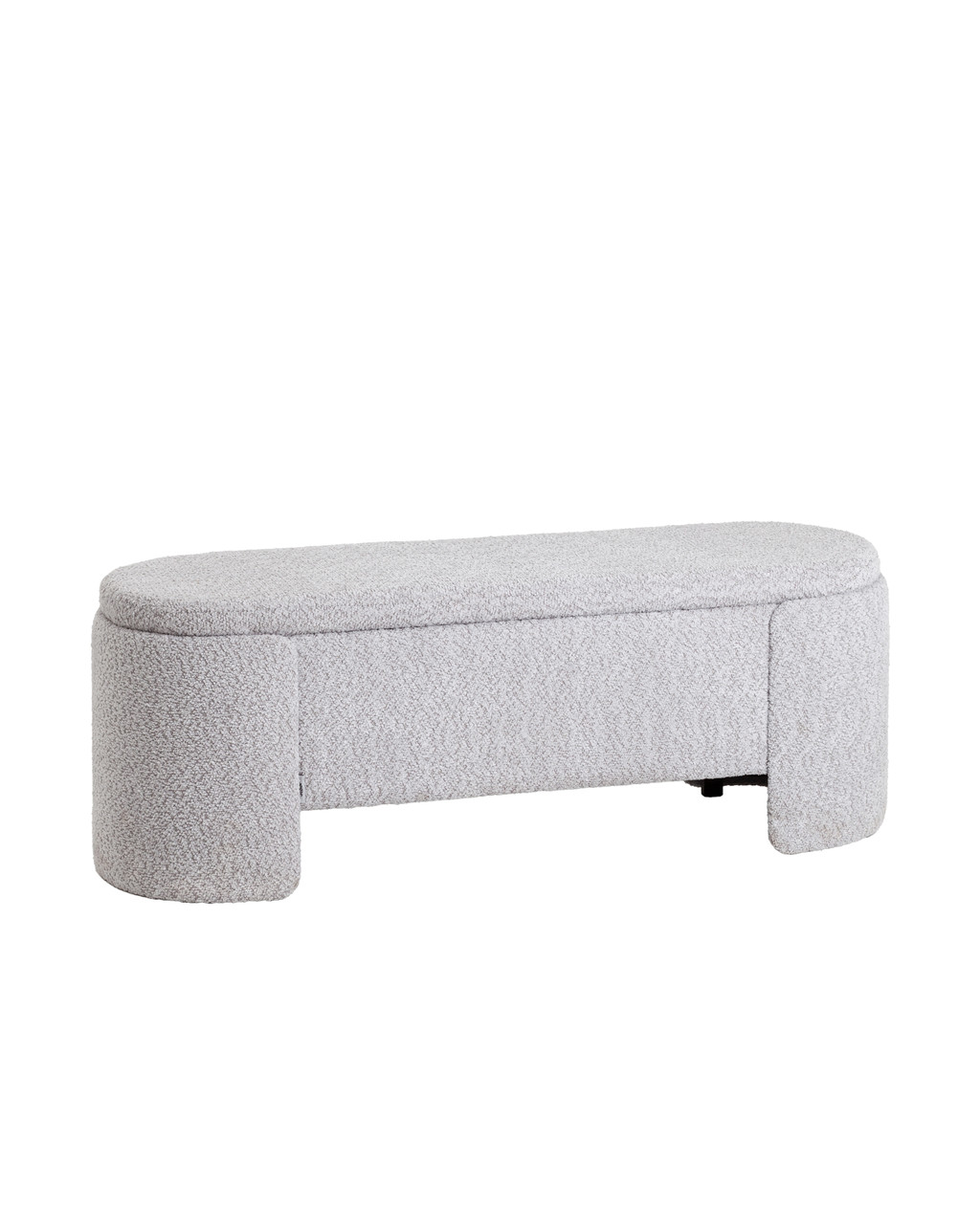 Банкетка Stool Group Taks с местом для хранения букле светло-серый