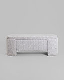 Банкетка Stool Group Taks с местом для хранения букле светло-серый, фото 3