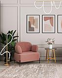 Кресло Stool Group Кэнди с подлокотниками велюр пыльно-розовый, фото 3