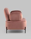 Кресло Stool Group Кэнди с подлокотниками велюр пыльно-розовый, фото 7