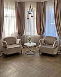Кресло Stool Group Кэнди с подлокотниками велюр серо-бежевый, фото 3