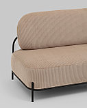Диван прямой Stool Group Стоун велюр рельефный бежевый, фото 6