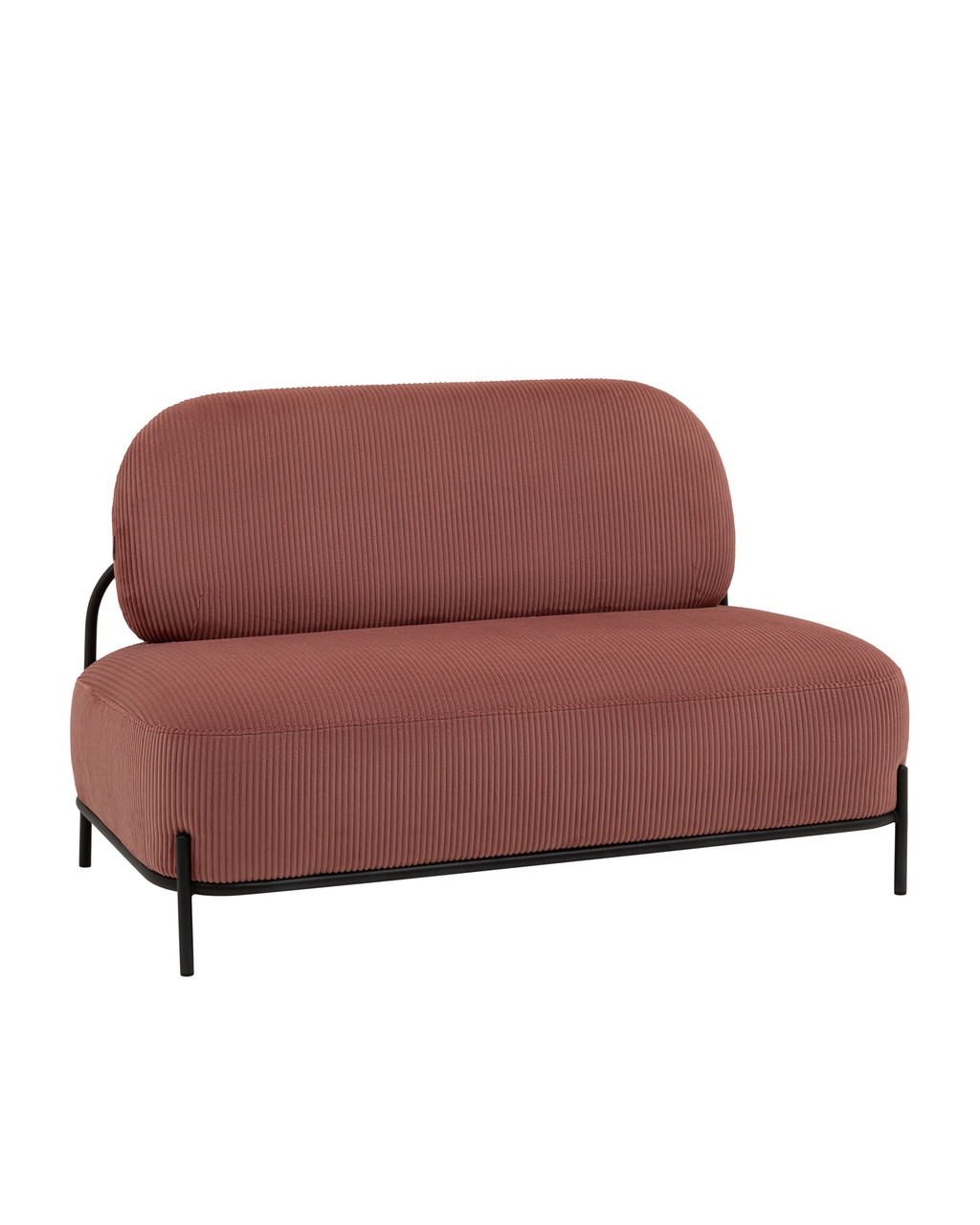 Диван прямой Stool Group Стоун велюр рельефный коралловый