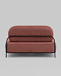 Диван прямой Stool Group Стоун велюр рельефный коралловый, фото 4