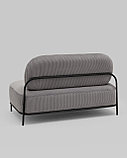 Диван прямой Stool Group Стоун велюр рельефный светло-серый, фото 5