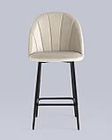 Стул полубарный Stool Group Логан велюр бежевый, фото 3