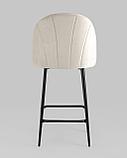 Стул полубарный Stool Group Логан велюр бежевый, фото 5