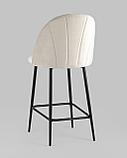 Стул полубарный Stool Group Логан велюр бежевый, фото 6