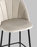 Стул полубарный Stool Group Логан велюр бежевый, фото 8