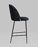 Стул полубарный Stool Group Логан велюр черный, фото 4