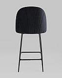 Стул полубарный Stool Group Логан велюр черный, фото 5