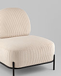 Кресло Stool Group Стоун велюр рельефный молочный, фото 3