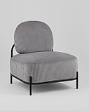 Кресло Stool Group Стоун велюр рельефный светло-серый, фото 2