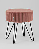 Пуф Stool Group Спейси велюр рельефный коралловый, фото 2