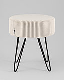Пуф Stool Group Спейси велюр рельефный молочный, фото 2