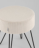 Пуф Stool Group Спейси велюр рельефный молочный, фото 3