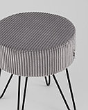 Пуф Stool Group Спейси велюр рельефный светло-серый, фото 4