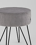 Пуф Stool Group Спейси велюр рельефный светло-серый, фото 5