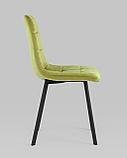 Стул Stool Group Chilly велюр фисташковый ножки металлические плоской формы, фото 5