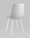 Стул Stool Group Chilly рогожка светло-серый ножки белые, фото 6