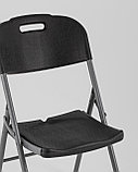 Стулья складные Stool Group банкетный Кейт черный, пластик, металлический каркас, фото 4