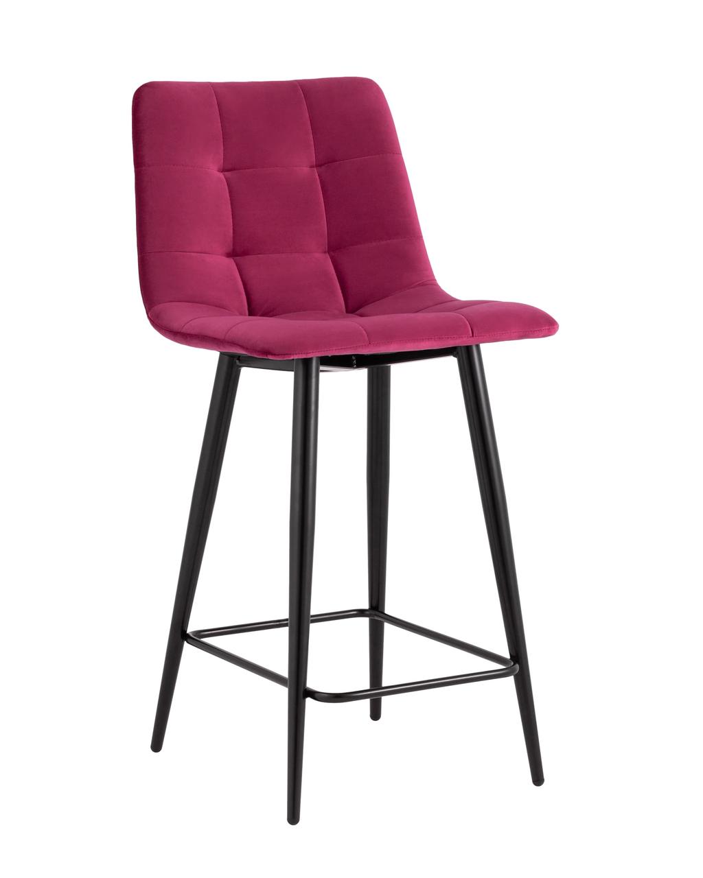 Стул полубарный Stool Group Джанго велюр винный высота сиденья 60 см