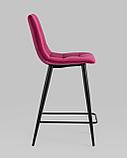 Стул полубарный Stool Group Джанго велюр винный высота сиденья 60 см, фото 4