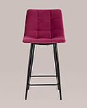 Стул полубарный Stool Group Джанго велюр винный высота сиденья 60 см, фото 3