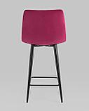 Стул полубарный Stool Group Джанго велюр винный высота сиденья 60 см, фото 5