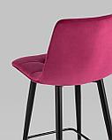 Стул полубарный Stool Group Джанго велюр винный высота сиденья 60 см, фото 7