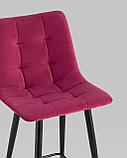 Стул полубарный Stool Group Джанго велюр винный высота сиденья 60 см, фото 8