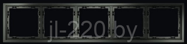Рамка пластиковая VOLTUM S70 на 5 постов, титан